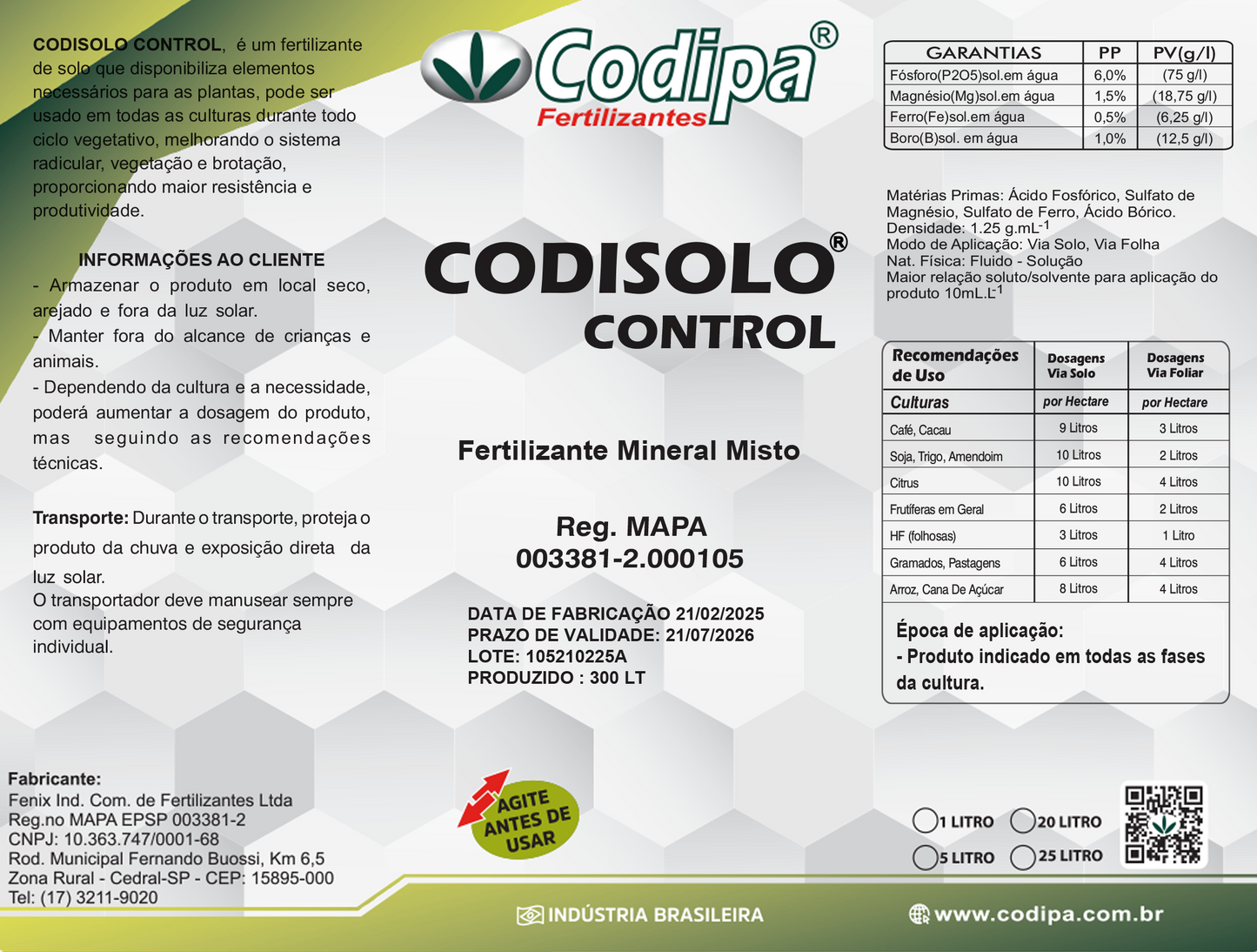 CODISOLO CONTROL